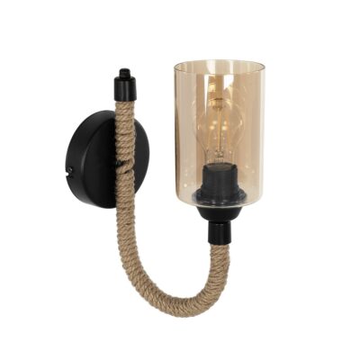 Alternative view of LEDTM® RIFT 203-0002 Vintage Φωτιστικό Τοίχου - Απλίκα με Ντουί 1 x E27 AC 220-240V IP20 - Μαύρο & Μπεζ - Μ12 x Π24 x Υ31cm