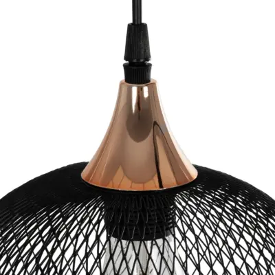 LEDTM® GLIND 201-0082 Vintage Κρεμαστό Φωτιστικό Ράγα Ράγα Τρίφωτο 3 x E27 IP20 Μαύρο Μέταλλο - Μ60 x Π25 x Υ50cm - Image 8