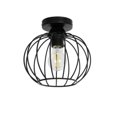LEDTM® BITUIN 201-0116 Μοντέρνο Φωτιστικό Οροφής με Ντουί 1 x E27 AC 220-240V IP20 - Μαύρο - Μ21 x Π21 x Υ18cm
