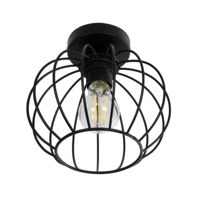 LEDTM® BITUIN 201-0116 Μοντέρνο Φωτιστικό Οροφής με Ντουί 1 x E27 AC 220-240V IP20 - Μαύρο - Μ21 x Π21 x Υ18cm - Image 5
