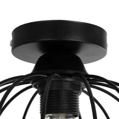 LEDTM® BITUIN 201-0116 Μοντέρνο Φωτιστικό Οροφής με Ντουί 1 x E27 AC 220-240V IP20 - Μαύρο - Μ21 x Π21 x Υ18cm - Image 6