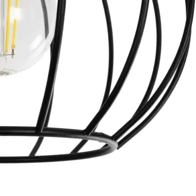 LEDTM® BITUIN 201-0116 Μοντέρνο Φωτιστικό Οροφής με Ντουί 1 x E27 AC 220-240V IP20 - Μαύρο - Μ21 x Π21 x Υ18cm - Image 7