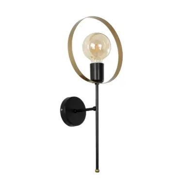 LEDTM® SOPA 201-0120 Μοντέρνο Φωτιστικό Τοίχου - Απλίκα με Ντουί 1 x E27 AC 220-240V IP20 - Μαύρο - Μ23 x Π15 x Υ51cm
