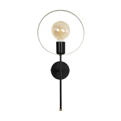 LEDTM® SOPA 201-0120 Μοντέρνο Φωτιστικό Τοίχου - Απλίκα με Ντουί 1 x E27 AC 220-240V IP20 - Μαύρο - Μ23 x Π15 x Υ51cm - Image 4