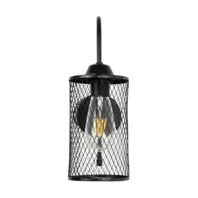 LEDTM® HANDANG 201-0123 Vintage Φωτιστικό Τοίχου - Απλίκα με Ντουί 1 x E27 AC 220-240V IP20 - Μαύρο - Μ12 x Π24 x Υ34cm - Image 4