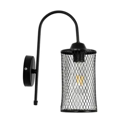 LEDTM® HANDANG 201-0123 Vintage Φωτιστικό Τοίχου - Απλίκα με Ντουί 1 x E27 AC 220-240V IP20 - Μαύρο - Μ12 x Π24 x Υ34cm - Image 5