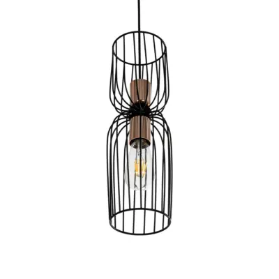 LEDTM® LAVERA 201-0024 Vintage Κρεμαστό Φωτιστικό Οροφής με Ντουί 1 x E27 AC 220-240V IP20 - Μπρονζέ & Μαύρο - Μ14 x Π14 x Υ44cm - Image 6