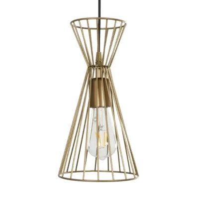 LEDTM® FLIXIO 201-0126 Vintage Κρεμαστό Φωτιστικό Οροφής με Ντουί 3 x E27 AC 220-240V IP20 - Χρυσό - Μ40 x Π40 x Υ70cm - Image 7