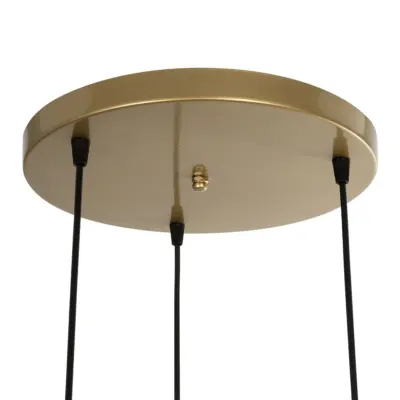LEDTM® FLIXIO 201-0126 Vintage Κρεμαστό Φωτιστικό Οροφής με Ντουί 3 x E27 AC 220-240V IP20 - Χρυσό - Μ40 x Π40 x Υ70cm - Image 10