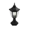 LEDTM® ENGLAND 202-0009 Vintage Επιδαπέδιο Φωτιστικό Φαναράκι Μονόφωτο 1 x E27 IP44 Μαύρο & Διάφανο Πλαστικό - Μ20 x Π20 x Υ45cm