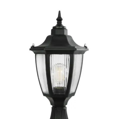 LEDTM® ENGLAND 202-0009 Vintage Επιδαπέδιο Φωτιστικό Φαναράκι Μονόφωτο 1 x E27 IP44 Μαύρο & Διάφανο Πλαστικό - Μ20 x Π20 x Υ45cm - Image 7
