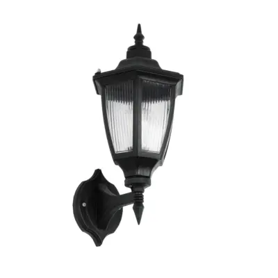 LEDTM® ENGLAND 202-0011 Vintage Επιτοίχιο Φωτιστικό Φαναράκι Μονόφωτο 1 x E27 IP44 Μαύρο Πλαστικό - Μ20 x Π20 x Υ30cm