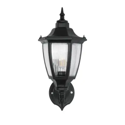 LEDTM® ENGLAND 202-0011 Vintage Επιτοίχιο Φωτιστικό Φαναράκι Μονόφωτο 1 x E27 IP44 Μαύρο Πλαστικό - Μ20 x Π20 x Υ30cm - Image 4