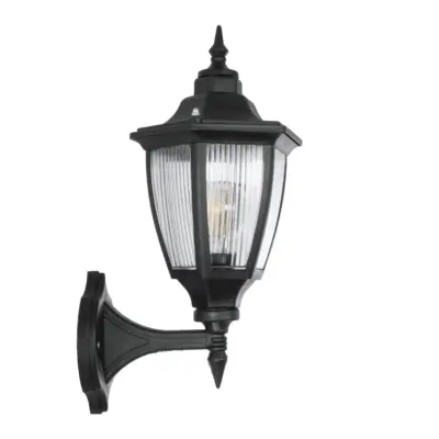 LEDTM® ENGLAND 202-0011 Vintage Επιτοίχιο Φωτιστικό Φαναράκι Μονόφωτο 1 x E27 IP44 Μαύρο Πλαστικό - Μ20 x Π20 x Υ30cm - Image 5