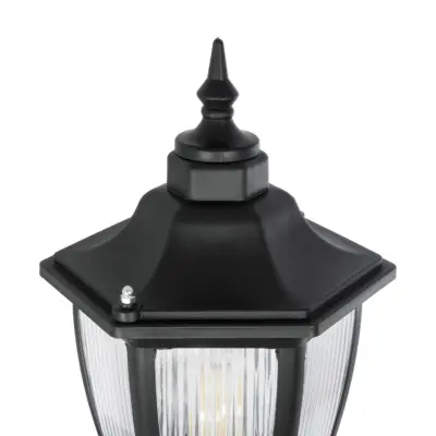 LEDTM® ENGLAND 202-0011 Vintage Επιτοίχιο Φωτιστικό Φαναράκι Μονόφωτο 1 x E27 IP44 Μαύρο Πλαστικό - Μ20 x Π20 x Υ30cm - Image 6