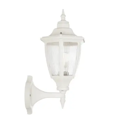 LEDTM® ENGLAND 202-0012 Vintage Επιτοίχιο Φωτιστικό Φαναράκι Μονόφωτο 1 x E27 IP44 Λευκό Πλαστικό - Μ20 x Π20 x Υ30cm - Image 5