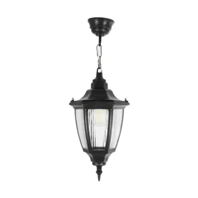 LEDTM® ENGLAND 202-0013 Vintage Κρεμαστό Φωτιστικό Φαναράκι Μονόφωτο 1 x E27 IP44 Μαύρο Πλαστικό - Μ20 x Π20 x Υ35cm - Image 4