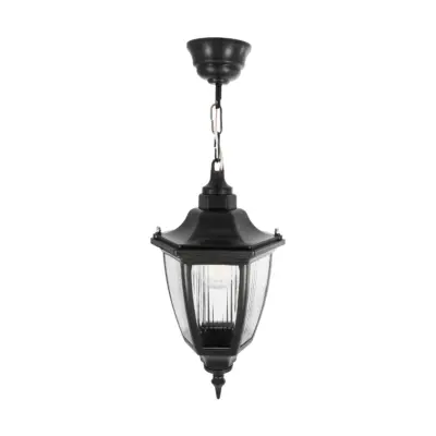 LEDTM® ENGLAND 202-0013 Vintage Κρεμαστό Φωτιστικό Φαναράκι Μονόφωτο 1 x E27 IP44 Μαύρο Πλαστικό - Μ20 x Π20 x Υ35cm - Image 6