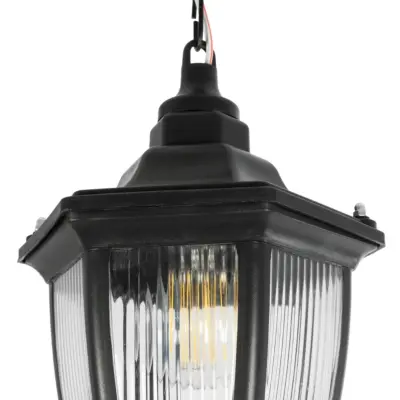 LEDTM® ENGLAND 202-0013 Vintage Κρεμαστό Φωτιστικό Φαναράκι Μονόφωτο 1 x E27 IP44 Μαύρο Πλαστικό - Μ20 x Π20 x Υ35cm - Image 7