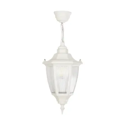 LEDTM® ENGLAND 202-0014 Vintage Κρεμαστό Φωτιστικό Φαναράκι Μονόφωτο 1 x E27 IP44 Λευκό Πλαστικό - Μ20 x Π20 x Υ35cm - Image 4