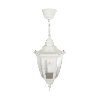 LEDTM® ENGLAND 202-0014 Vintage Κρεμαστό Φωτιστικό Φαναράκι Μονόφωτο 1 x E27 IP44 Λευκό Πλαστικό - Μ20 x Π20 x Υ35cm - Image 6