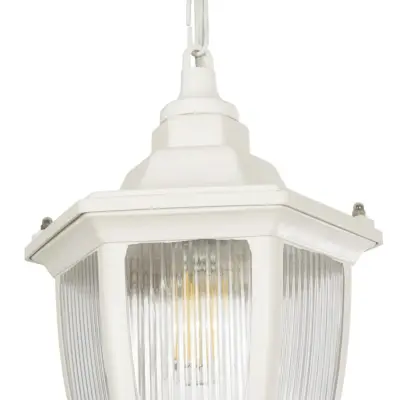 LEDTM® ENGLAND 202-0014 Vintage Κρεμαστό Φωτιστικό Φαναράκι Μονόφωτο 1 x E27 IP44 Λευκό Πλαστικό - Μ20 x Π20 x Υ35cm - Image 7