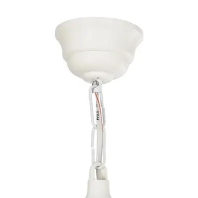 LEDTM® ENGLAND 202-0014 Vintage Κρεμαστό Φωτιστικό Φαναράκι Μονόφωτο 1 x E27 IP44 Λευκό Πλαστικό - Μ20 x Π20 x Υ35cm - Image 8