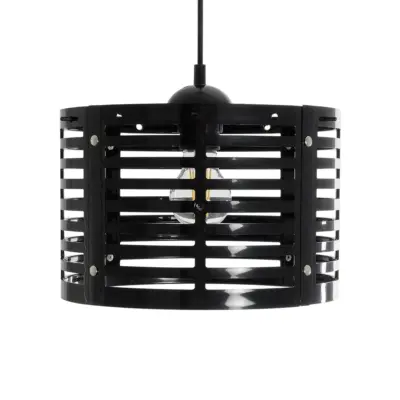 LEDTM® DOMINIC 202-0030 Μοντέρνο Κρεμαστό Φωτιστικό Καπέλο Μονόφωτο 1 x E27 IP20 Μαύρο Πλαστικό - Μ30 x Π30 x Υ70cm - Image 5