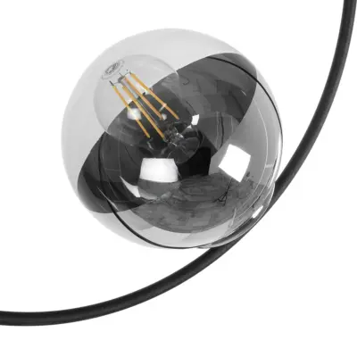 LEDTM® CITY 202-0040 Μοντέρνο Φωτιστικό Οροφής Μπάλα Δίφωτο 2 x E27 IP20 Μαύρο Μέταλλο με Διάφανο Γυαλί - Μ45 x Π15 x Υ55cm - Image 7