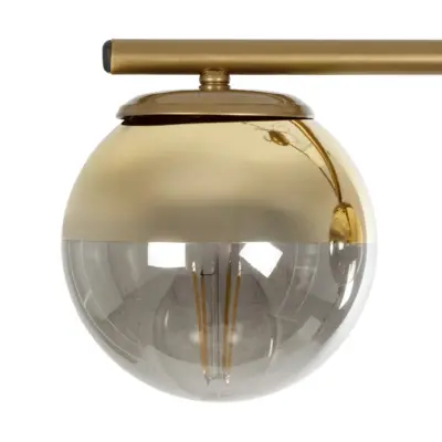LEDTM® CITY 202-0045 Μοντέρνο Φωτιστικό Οροφής Μπάλα Τρίφωτο 3 x E27 IP20 Χρυσό Μέταλλο με Διάφανο Γυαλί - Μ55 x Π15 x Υ43cm - Image 7