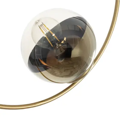 LEDTM® CITY 202-0046 Μοντέρνο Φωτιστικό Οροφής Μπάλα Δίφωτο 2 x E27 IP20 Χρυσό Μέταλλο με Διάφανο Γυαλί - Μ45 x Π15 x Υ55cm - Image 7