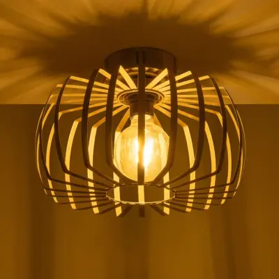 LEDTM® STAR 202-0053 Μοντέρνο Φωτιστικό Οροφής Πλέγμα Μονόφωτο 1 x E27 IP20 Χρυσό Μέταλλο - Μ40 x Π40 x Υ27cm - Image 3