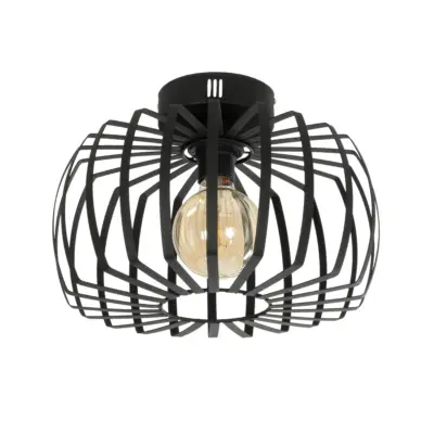LEDTM® STAR 202-0054 Μοντέρνο Φωτιστικό Οροφής Πλέγμα Μονόφωτο 1 x E27 IP20 Μαύρο Μέταλλο - Μ40 x Π40 x Υ27cm