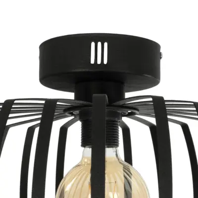 LEDTM® STAR 202-0054 Μοντέρνο Φωτιστικό Οροφής Πλέγμα Μονόφωτο 1 x E27 IP20 Μαύρο Μέταλλο - Μ40 x Π40 x Υ27cm - Image 7