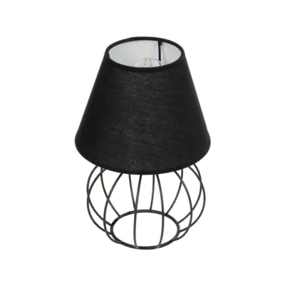 LEDTM® SHAPE 202-0057 Μοντέρνο Eπιτραπέζιο Φωτιστικό Πορτατίφ Μονόφωτο 1 x E27 IP20 Μαύρο Μέταλλο με Μαύρο Ύφασμα - Μ16 x Π16 x Υ30cm