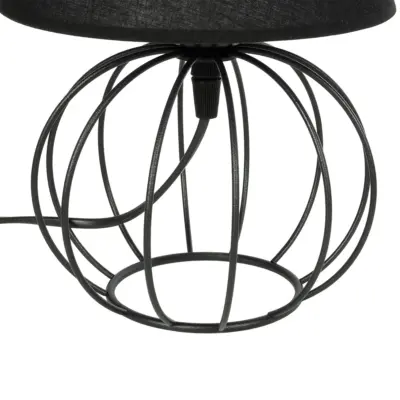 LEDTM® SHAPE 202-0057 Μοντέρνο Eπιτραπέζιο Φωτιστικό Πορτατίφ Μονόφωτο 1 x E27 IP20 Μαύρο Μέταλλο με Μαύρο Ύφασμα - Μ16 x Π16 x Υ30cm - Image 8