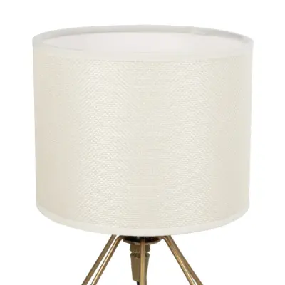 LEDTM® SHAPE 202-0058 Μοντέρνο Eπιτραπέζιο Φωτιστικό Πορτατίφ Μονόφωτο 1 x E27 IP20 Χρυσό Μέταλλο με Λευκό Ύφασμα - Μ16 x Π16 x Υ30cm - Image 7