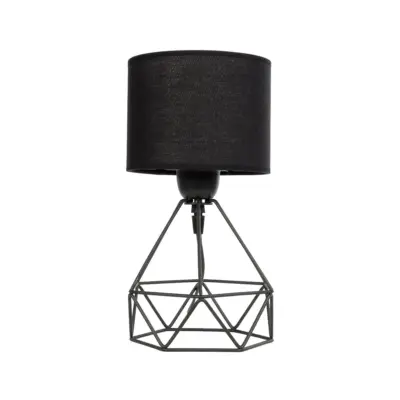 LEDTM® SHAPE 202-0059 Μοντέρνο Eπιτραπέζιο Φωτιστικό Πορτατίφ Μονόφωτο 1 x E27 IP20 Μαύρο Μέταλλο με Μαύρο Ύφασμα - Μ16 x Π16 x Υ30cm - Image 4