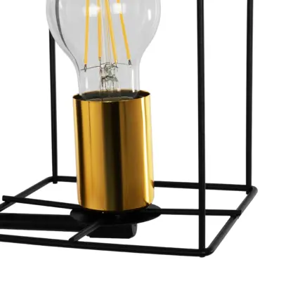 LEDTM® CYRA 203-0012 Μοντέρνο Επιτοίχιο Φωτιστικό Απλίκα Μονόφωτο 1 x E27 IP20 Μαύρο & Χρυσό Μέταλλο - Μ14 x Π21 x Υ22cm - Image 6