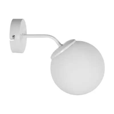 LEDTM® DALPH 203-0035 Vintage Επιτοίχιο Φωτιστικό Απλίκα Μονόφωτο 1 x E27 IP20 Λευκό Μέταλλο με Λευκό Γυαλί - M15 x Π25x Υ22cm - Image 5