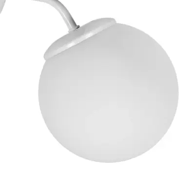 LEDTM® DALPH 203-0035 Vintage Επιτοίχιο Φωτιστικό Απλίκα Μονόφωτο 1 x E27 IP20 Λευκό Μέταλλο με Λευκό Γυαλί - M15 x Π25x Υ22cm - Image 6