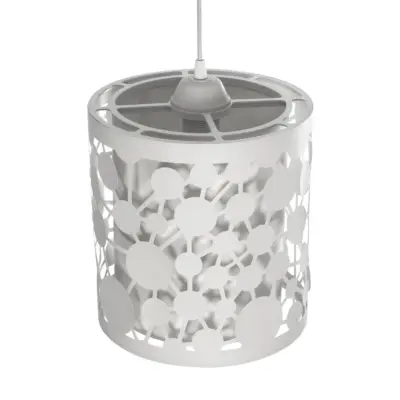 LEDTM® PETAL 203-0065 Μοντέρνο Κρεμαστό Φωτιστικό Καπέλο Μονόφωτο 1 x E27 IP20 Λευκό Πλαστικό - Μ23 x Π23 x Υ30cm - Image 7