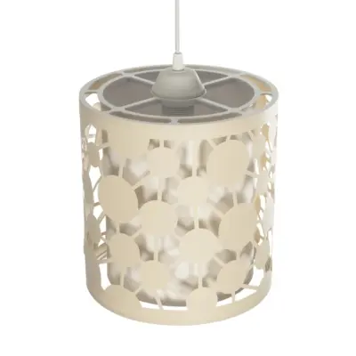 LEDTM® PETAL 203-0067 Μοντέρνο Κρεμαστό Φωτιστικό Καπέλο Μονόφωτο 1 x E27 IP20 Μπεζ Πλαστικό - Μ23 x Π23 x Υ30cm - Image 7