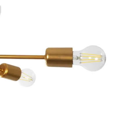 LEDTM® SPIDI 203-0114 Μοντέρνο Φωτιστικό Οροφής Πλέγμα Πολύφωτο 6 x E27 IP20 Ροζ Χρυσό Μέταλλο - Μ61 x Π61 x Υ25cm - Image 7