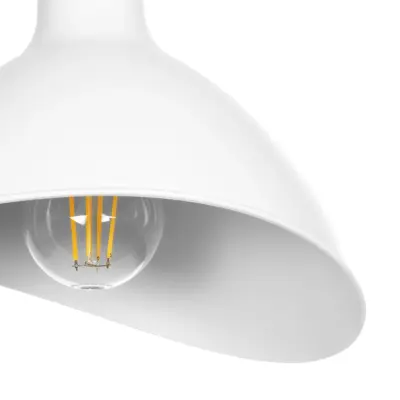 LEDTM® RIVE 203-0141 Μοντέρνο Κρεμαστό Φωτιστικό Καμπάνα Μονόφωτο 1 x E27 IP20 Λευκό & Χρυσό Πλαστικό - Μ22 x Π20 x Υ22cm - Image 8