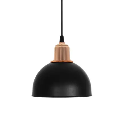 LEDTM® ΗUT 203-0145 Μοντέρνο Κρεμαστό Φωτιστικό Καμπάνα Μονόφωτο 1 x E27 IP20 Μάυρο με Χρυσό Πλαστικό - Μ18 x Π18 x Υ18cm - Image 5