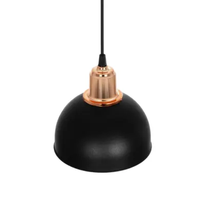 LEDTM® ΗUT 203-0145 Μοντέρνο Κρεμαστό Φωτιστικό Καμπάνα Μονόφωτο 1 x E27 IP20 Μάυρο με Χρυσό Πλαστικό - Μ18 x Π18 x Υ18cm - Image 7