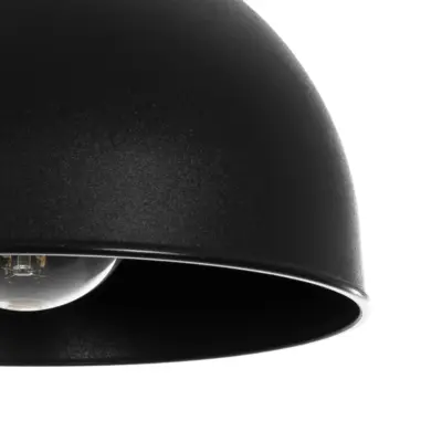 LEDTM® ΗUT 203-0145 Μοντέρνο Κρεμαστό Φωτιστικό Καμπάνα Μονόφωτο 1 x E27 IP20 Μάυρο με Χρυσό Πλαστικό - Μ18 x Π18 x Υ18cm - Image 9