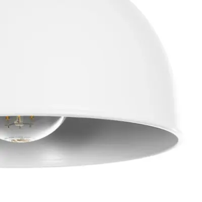 LEDTM® ΗUT 203-0147 Μοντέρνο Κρεμαστό Φωτιστικό Καμπάνα Μονόφωτο 1 x E27 IP20 Λευκό με Χρυσό Πλαστικό - Μ18 x Π18 x Υ18cm - Image 9