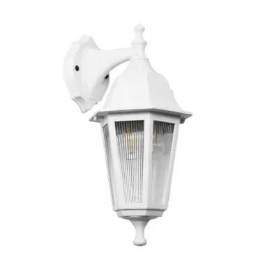 LEDTM® VITRO 203-0201 Vintage Επιτοίχιο Φωτιστικό Φαναράκι Μονόφωτο 1 x E27 IP44 Λευκό Πλαστικό - Μ17 x Π20 x Υ36cm
